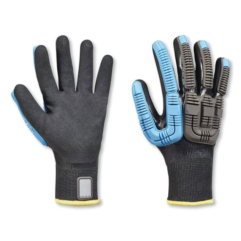 Rig Dog Knit Cold Impact Cut Resistant Gloves 7 Small Black Blue Rig Dog Knit Cold Impact Cut Resistant Gloves 7 Small Black Blue