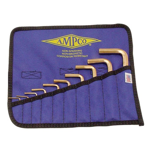 10 Piece Allen Key Sets, 10 per pouch, Hex Tip, Inch | Grey Wolf Safety