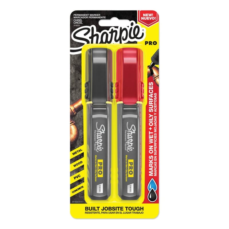 PRO Markers Black/Red Chisel | Grey Wolf Safety