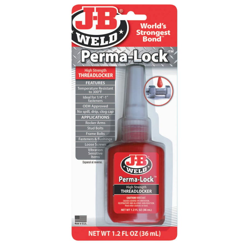J-B Weld Perma-Lock Threadlocker 36 mL Red | Grey Wolf Safety