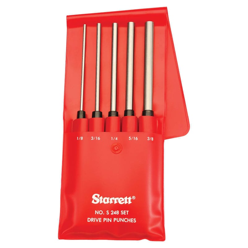 Drive Pin Punch Sets 5 Piece Round English Plastic Case | Grey Wolf Safety